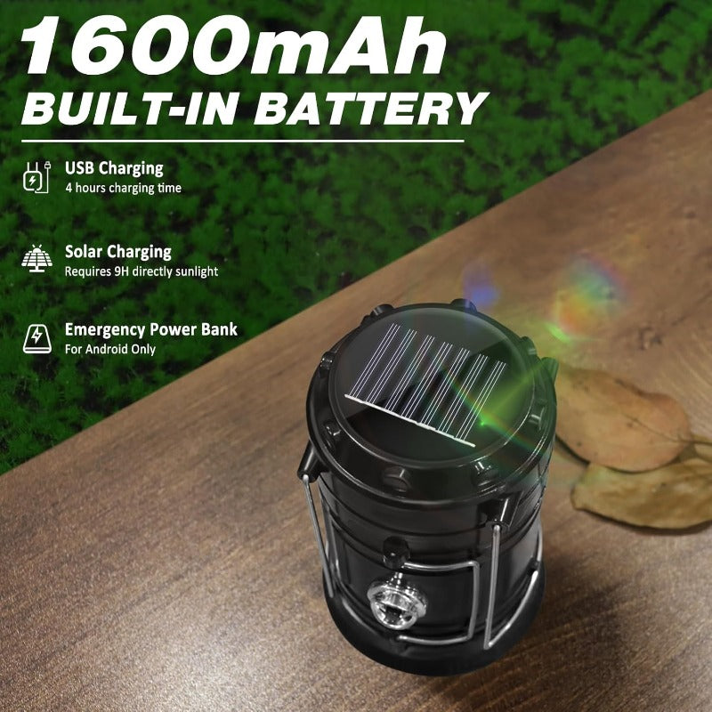 1600mAh built-in battery USB and solar charging