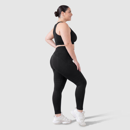 Leggings negros de compresión, perfil con efecto lifting