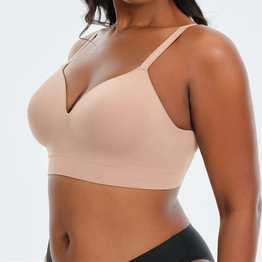 Bra Nivora color beige visto de lado