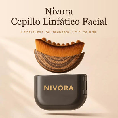 Cepillo Linfático Facial Nivora con su estuche