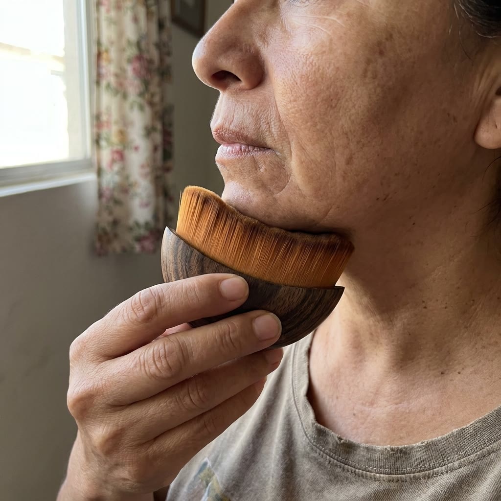 Pasada del mentón a la oreja