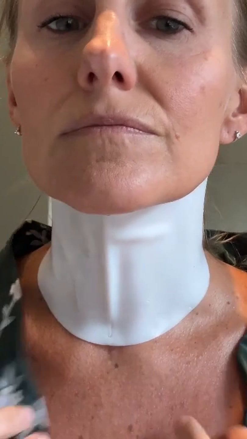 Mascarilla de cuello Nivora puesta