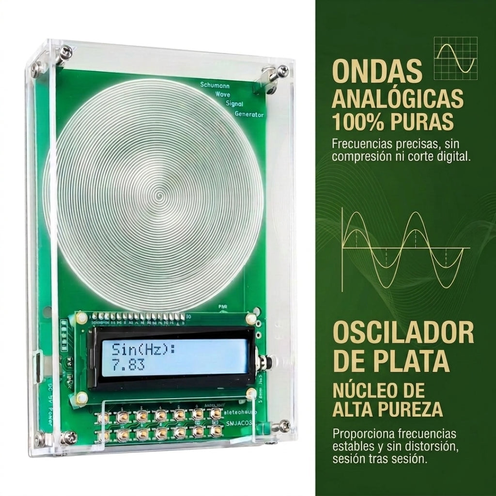 Ondas analogicas puras y oscilador de plata