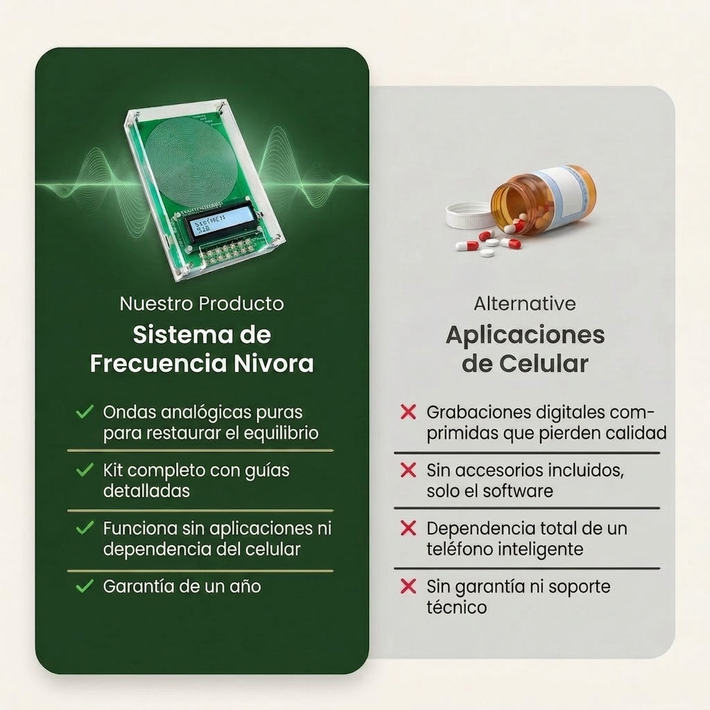 Nivora comparado con las apps del celular