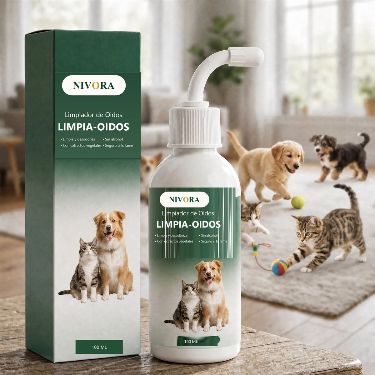 Nivora Limpia-Oídos, frasco de 100 ml con su caja