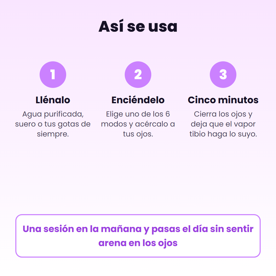Así se usa en tres pasos