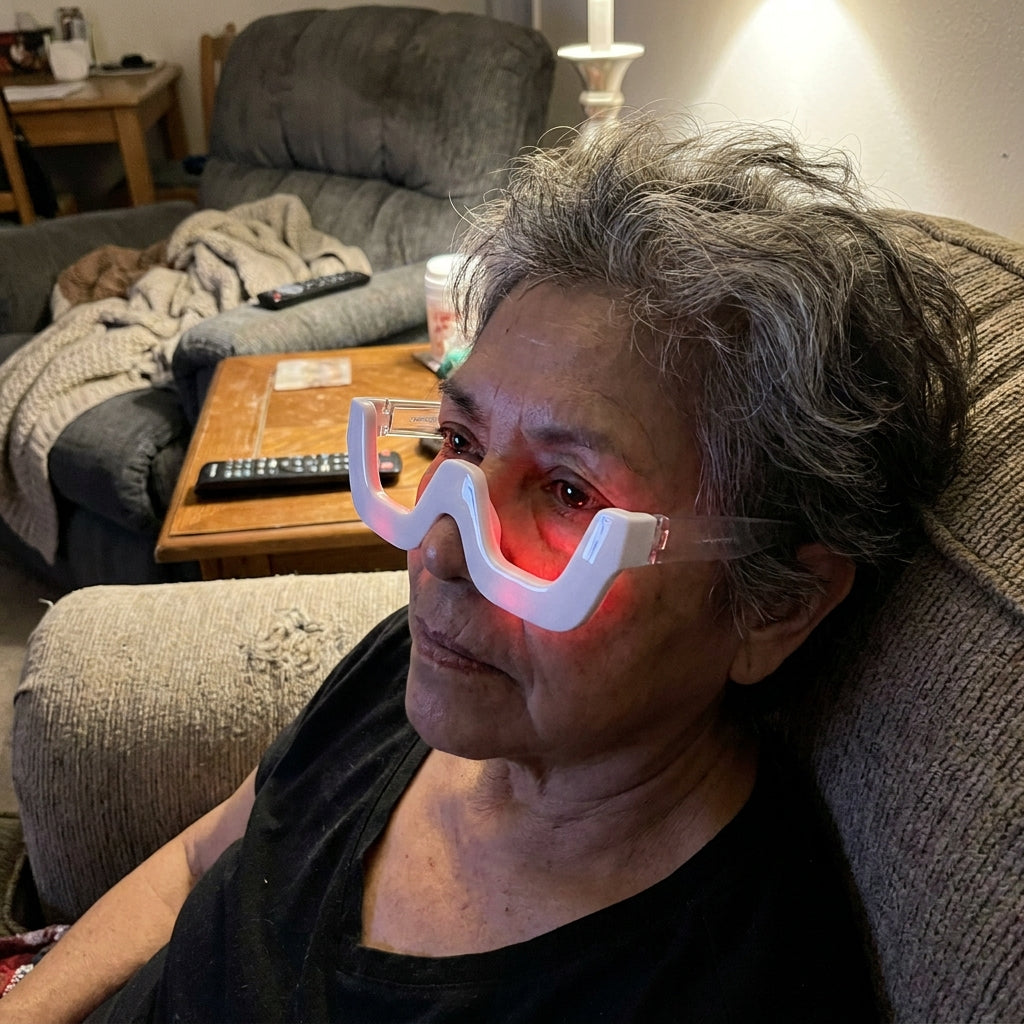 Clienta usando Nivora RevitalEyes