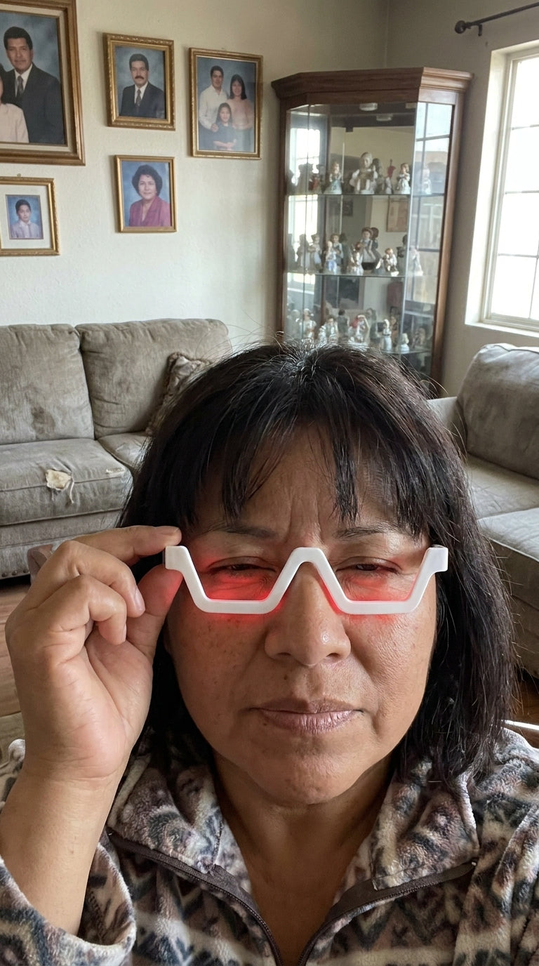Mujer acomodándose Nivora RevitalEyes