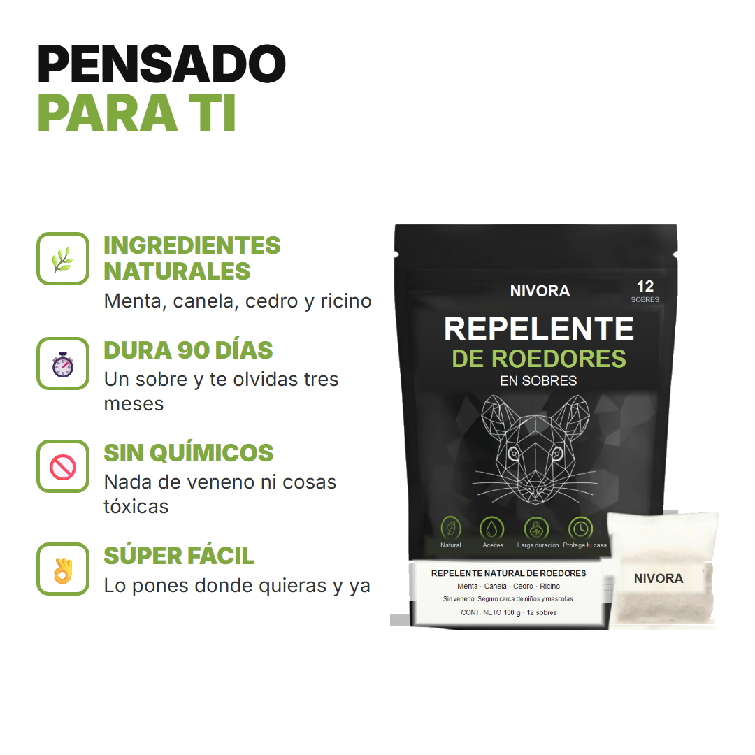 Ingredientes naturales, dura 90 dias, sin quimicos, super facil