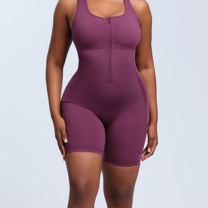 Traje sauna Nivora corto color vino