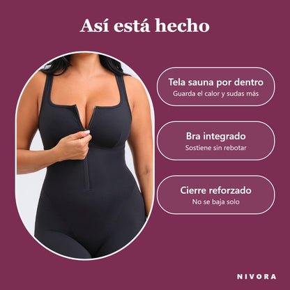 Detalles del traje sauna Nivora