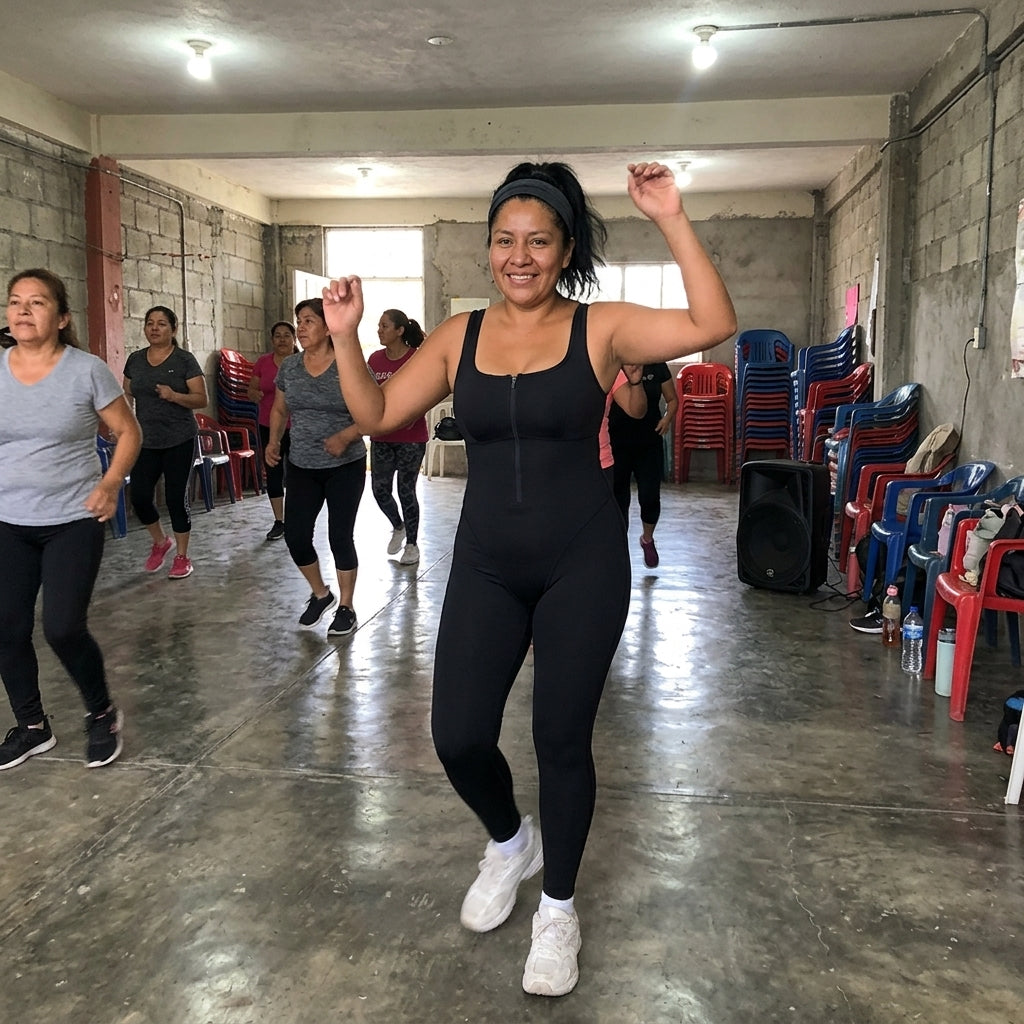 Clienta de Nivora con su traje sauna