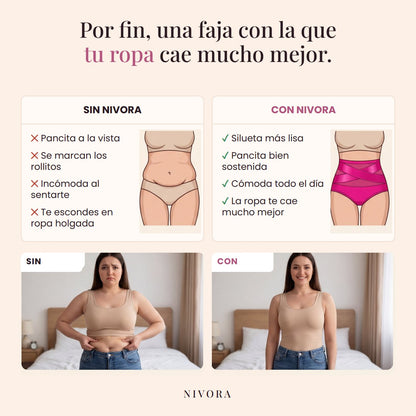 Con y sin la panty faja Nivora